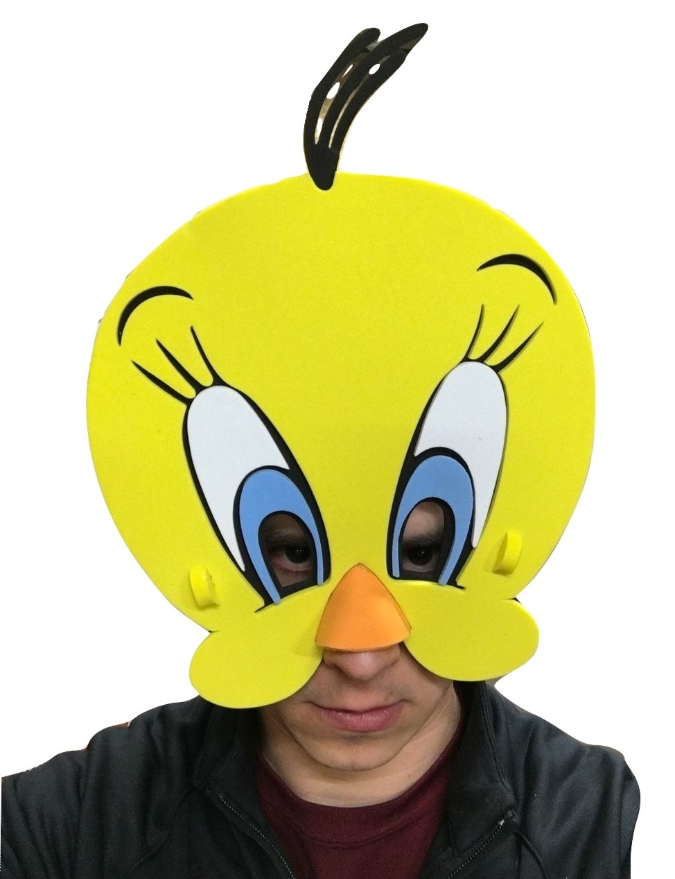 Tweety Bird EVA Foam Face Mask Looney Tunes Yellow Costume Accessory